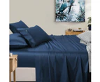 400 Thread Count Fitted Sheet Navy