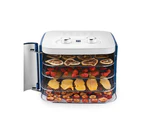 TODO 400W Food Dehydrator Stainless Steel Interior Preserve Yogurt Fruit Dryer Jerky Maker - Blue