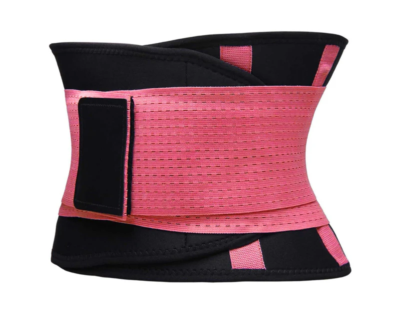 (Pink, XX-Large (Fit 100cm  - 110cm  waist)) - SURMTO Women's Waist Trainer Belt - Waist Cincher Trimmer - Slimming Body Shaper Belt - Sport Gym Woukout Gi