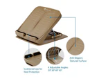 (Brown) - StrongTek Portable Slant Board, Adjustable Incline Boards, Calf Stretcher, Desk Foot Rest, Foot Stool, Anti Slip Design, Ankle Stretching, 4 Posi