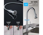 Round Kitchen Mixer Tap Pull out Spray head Swivel Spout Laundry Bar Sink Faucets Brass Chrome