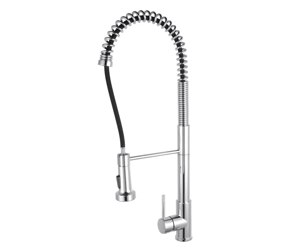 Tall Spring 360 Swivel Pull Out Kitchen Sink Mixer Tap Laundry Bar Sink Faucets Solid Brass Chrome