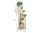 6 Tiers Metal Plant Stand Outdoor Indoor Multiple Flower Pots Rack Garden Shelf -Black