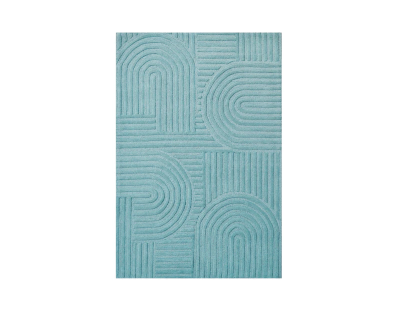 Contemporary Handmade Wool Rug - Unity 6230 - Cashmere Blue - 110x160cm