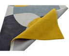 Modern Handmade Wool Rug - Pebbles 6232 - Yellow/Grey