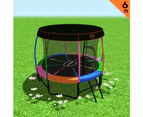 Kahuna Trampoline 6ft with  Roof - Rainbow