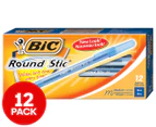BiC Round Stic Medium Ballpoint Pens 12-Pack - Blue