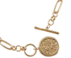 AC-LAB Fob Necklace With Charm - Gold