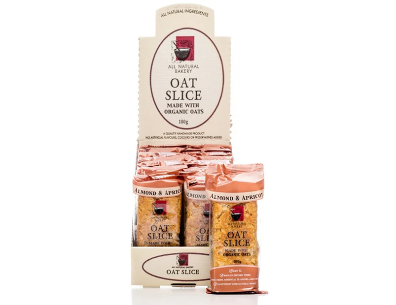 All Natural Bakery Oat Slice Almond & Apricot 100g (Carton of 14)