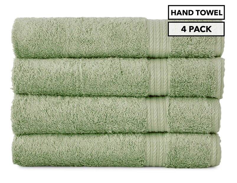 Luxury Living Ultra Plush 600GSM Hand Towel 4-Pack - Sage