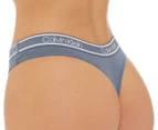 Calvin Klein Women's Bamboo Comfort Thongs 3-Pack - Heather/Nymph's Thigh/Rose