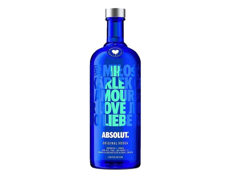 Absolut Vodka A Drop Of Love Limited Edition 1L