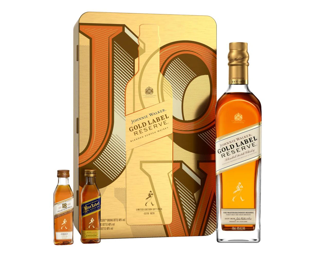 Johnnie Walker Gold Label Reserve + Minis Gift Pack (Discontinued)