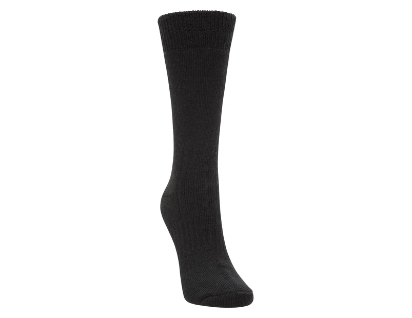 Mountain Warehouse IsoCool Womens Hiker Sock Lightweight Durable Ladies Socks - Black