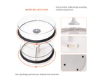 Lazy Susan Turntable 2-Tier Clear Round Plastic Spinning Cabinet for Kitchen Bathroom Counter-top Makeup