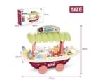 55 PCS Toy Boat Ship Educational Pretend Play Food Toy Set Ice Cream Candy with Light Music Smoke 2