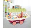 55 PCS Toy Boat Ship Educational Pretend Play Food Toy Set Ice Cream Candy with Light Music Smoke 6