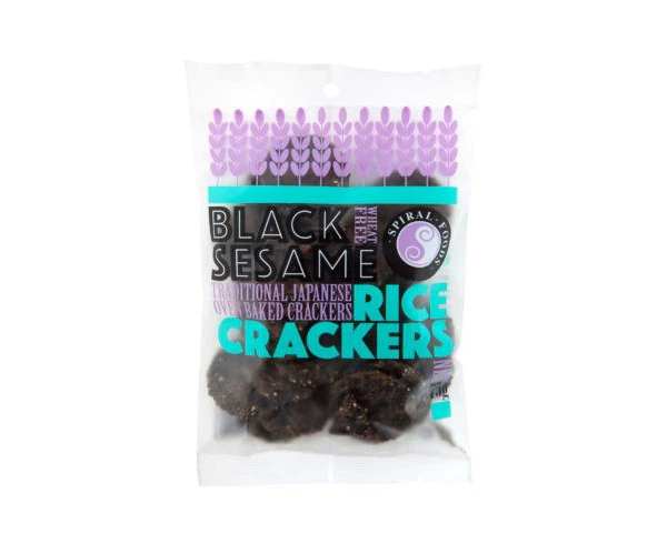 Spiral Crackers Black Sesame 75g (Pack of 12)