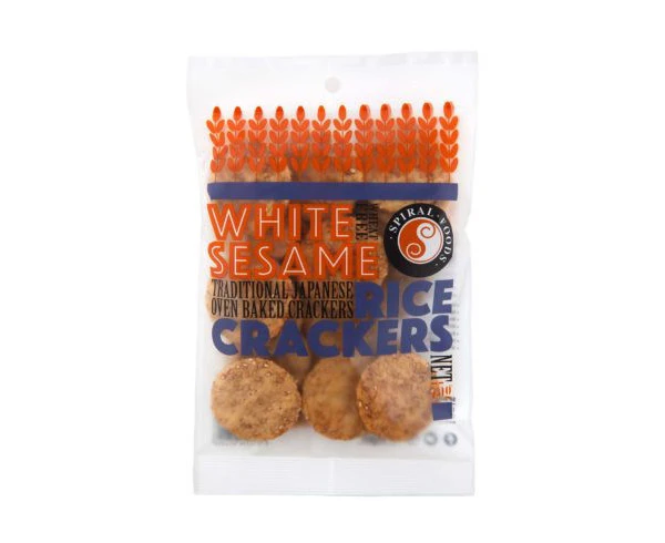 Spiral Crackers White Sesame 75g (Pack of 12)