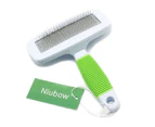 Niubow Professional Quality Pet Slicker Brush with Coated Pin Tips for Dogs & Cats - Gently Removes Mats & Loose Dead Hair Easily