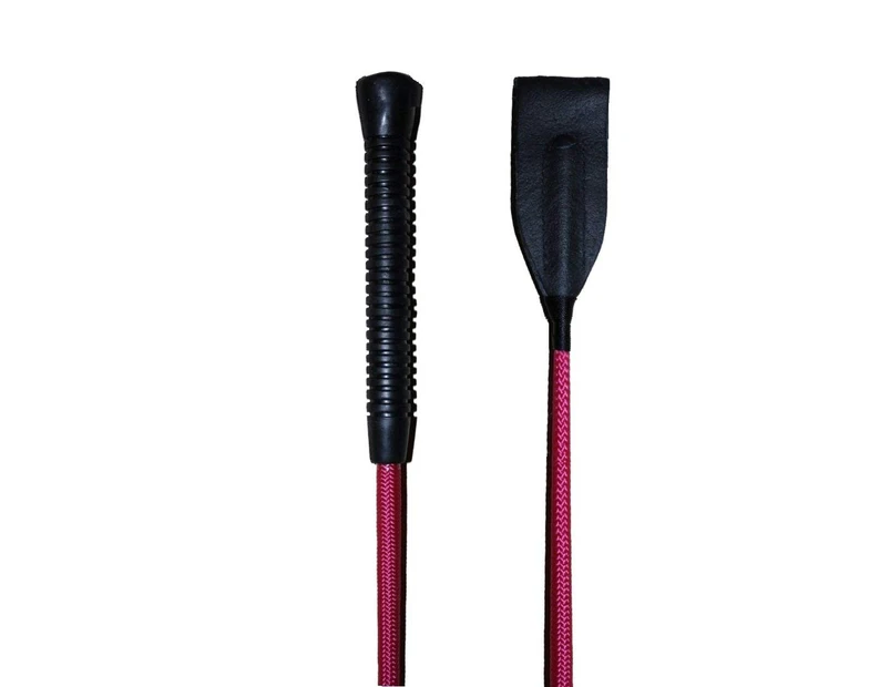 (Fuchsia) - Deluxe Jump Bat 46cm Riding Crop Horse Flogger Equestrian English Whip with Fibreglass Shaft and Thick Leather Slapper Colour Choice: Black, Bl