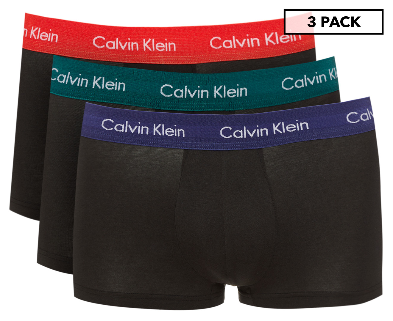 Fashion Men's Clothing Calvin Klein Calvin Klein Men's Classic Fit CK  Underwear Cotton Stretch 3 Pack Trunks 