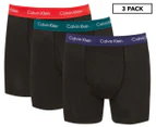 Calvin Klein Men's Cotton Stretch Boxer Briefs 3-Pack - Black/Blue/Coral/Topaz