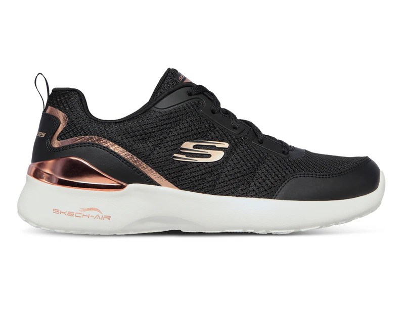 Skechers Women's Skech-Air Dynamight The Halcyon Sneakers - Black/Rose Gold