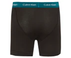 Calvin Klein Men's Cotton Stretch Boxer Briefs 3-Pack - Black/Blue/Coral/Topaz