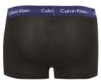 Calvin Klein Men's Cotton Stretch Low Rise Trunks 3-Pack - Black/Blue/Coral/Topaz 5