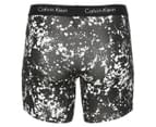 Calvin Klein Men's Microfibre Boxer Briefs 3-Pack - Splatter Print/Black/Blue 5
