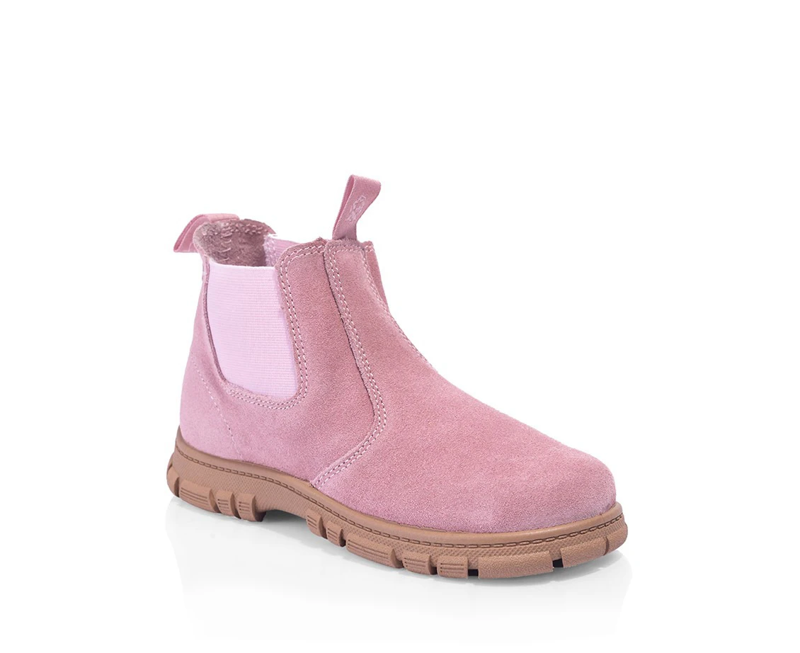 Grosby Ranch Junior Girls Boots School Leather Slip On Shoes - Pink