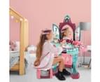 Kids Vanity Set Girls Makeup Playset Princess Dressing Table and Chair Pretend Play Toy 6