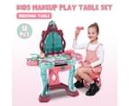 Kids Vanity Set Girls Makeup Playset Princess Dressing Table and Chair Pretend Play Toy 9