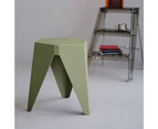 Artiss 2x Bar Stools Puzzle Plastic Foot Stool Green