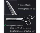 (V-Shaped Teeth) - 15cm Professional Hair Cutting Scissors Japan 440C Steel Thinning Scissor for Men/Women Cutting for Salon/Barber/Home (V-Shaped Teeth)