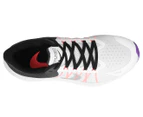 Nike Women's Winflo 8 Running Shoes - White/Metallic Silver/Black//Crimson/Blue