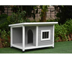 Wooden Pet Dog Kennel Timber House Cabin Wood Log Box Home 84Wx58Hx63D Cm