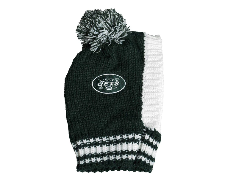 New York Jets, Large) - Littlearth NFL Pet Knit Hat