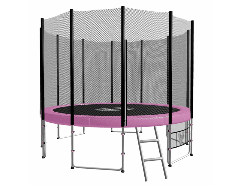 Kahuna Blizzard 10ft Trampoline with Net-Pink