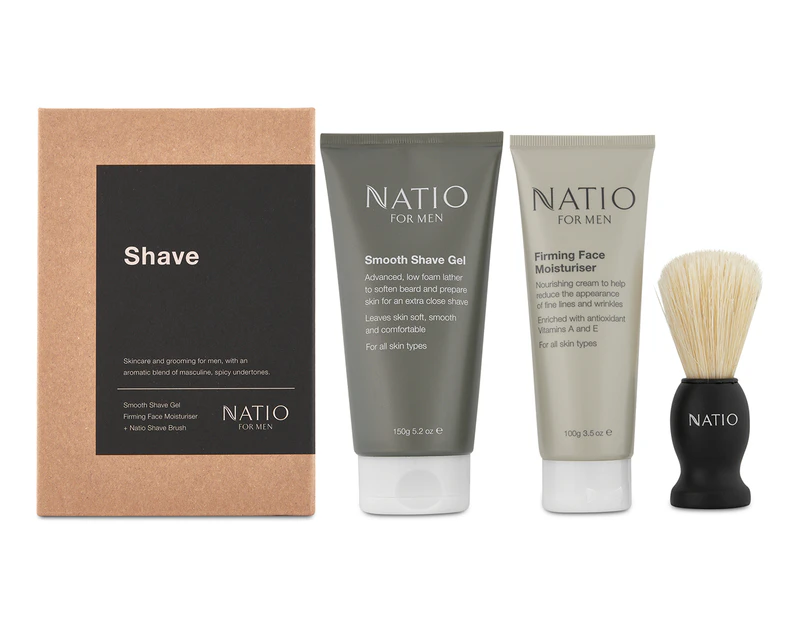 Natio For Men 3-Piece Shave Gift Set