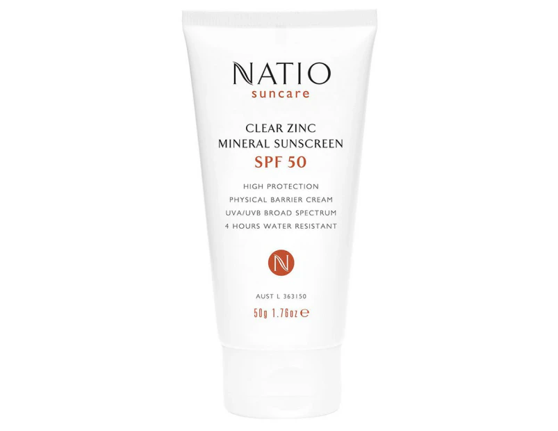 Natio Clear Zinc Mineral Sunscreen Spf50 50G