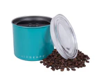 Coffee Storage Canister - Airtight Container Preserves Food Freshness - AirScape Steel - 950ml - Turquoise