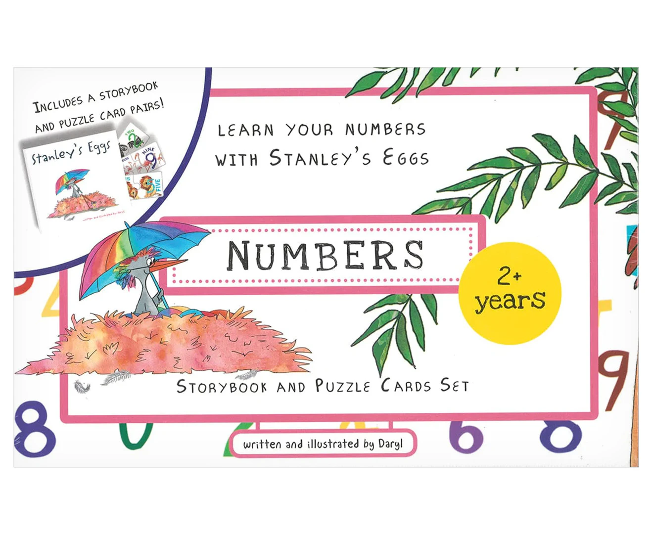 Crane Press Match & Learn Numbers Storybook/Puzzle Cards Set Kids/Toddler 2y+