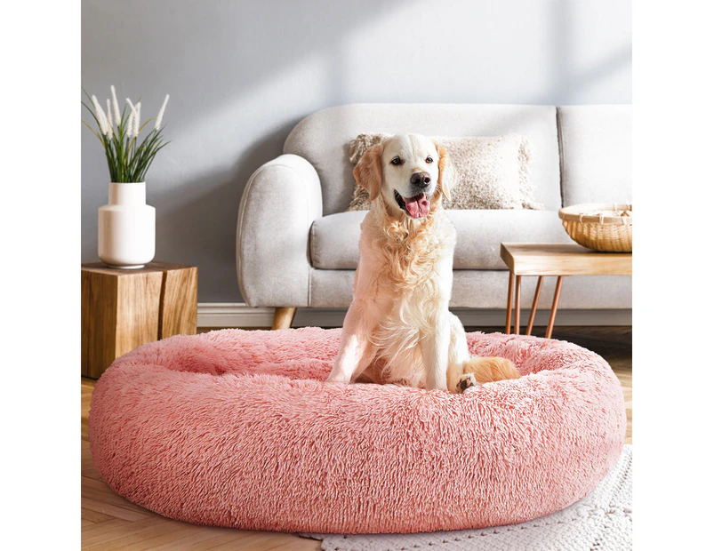 i.Pet Pet Bed Dog Cat 110cm Calming Extra Large Soft Plush Pink