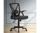 Artiss Mesh Office Chair Mid Back Black