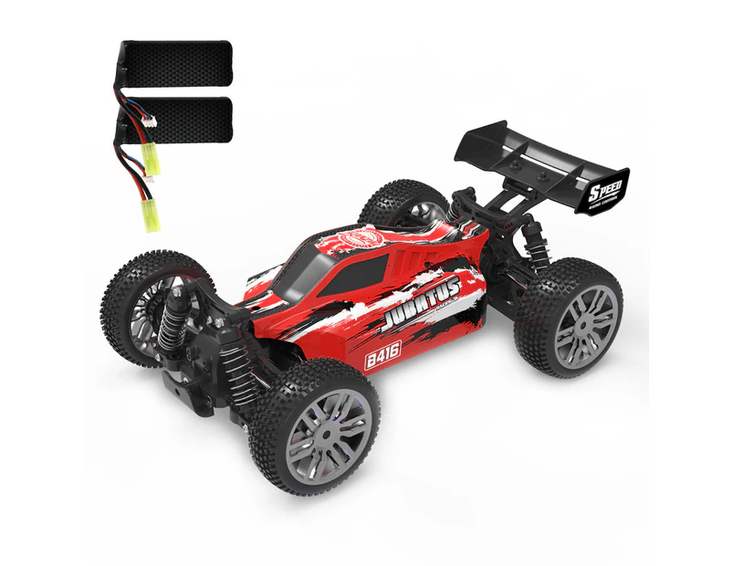 1/14 Racing RC Car 2.4G 4WD 4CH 40km/h RTR RC Vehicle Model Off Road Car with 2 Battery Gift -Red