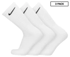 Nike Unisex Everyday Cotton Cushioned Crew Socks 3-Pack - White