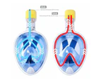 Vivva - Full Face Diving Seaview Snorkel Snorkeling Mask Swimming Goggles for GoPro AU - Blue(S/M)