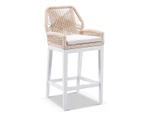 Hugo Outdoor Aluminium and Rope Bar Stool - Outdoor Chairs - Charcoal